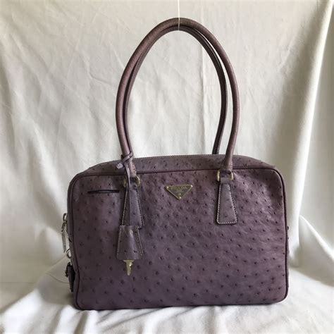 prada purple ostrich handbag|prada ostrich leather purses.